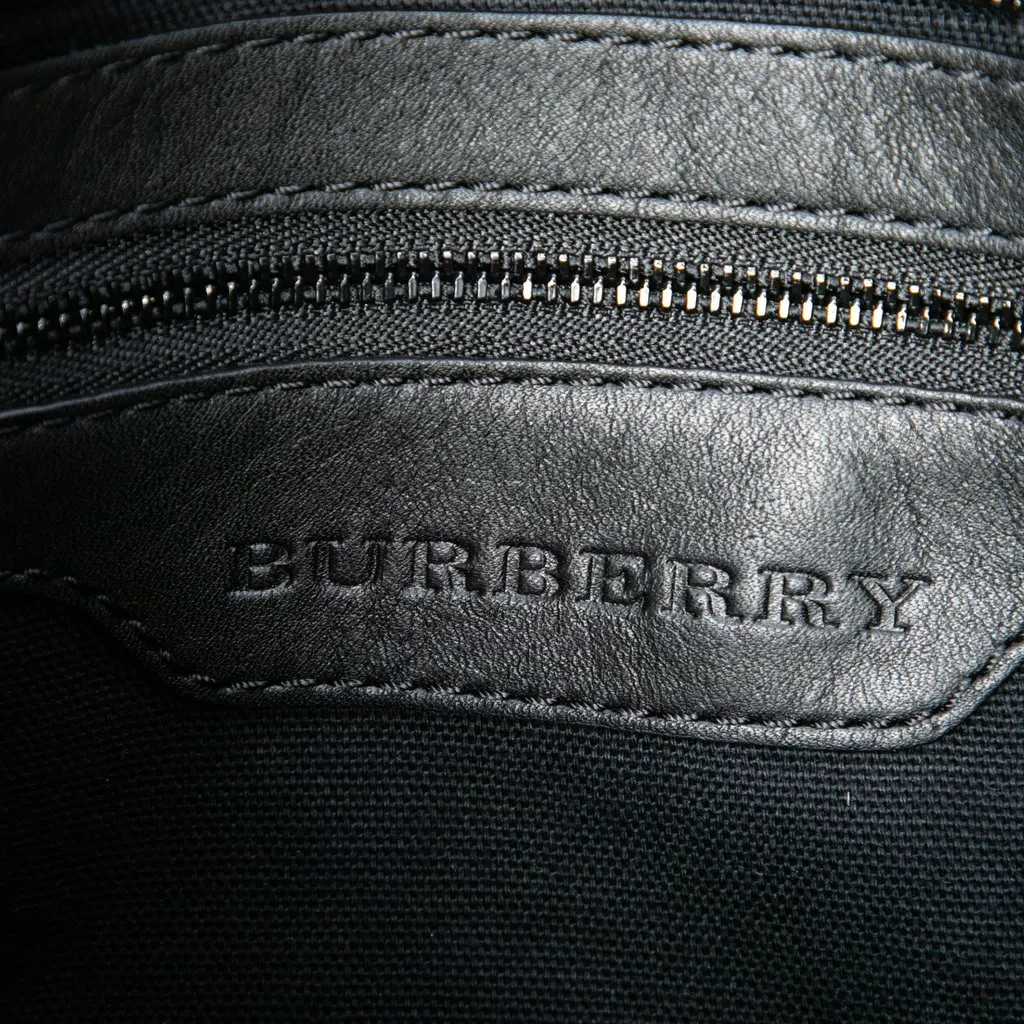 Burberry Smoke Check Coated Canvas Brooklyn Hobo Brown Very good - Box View