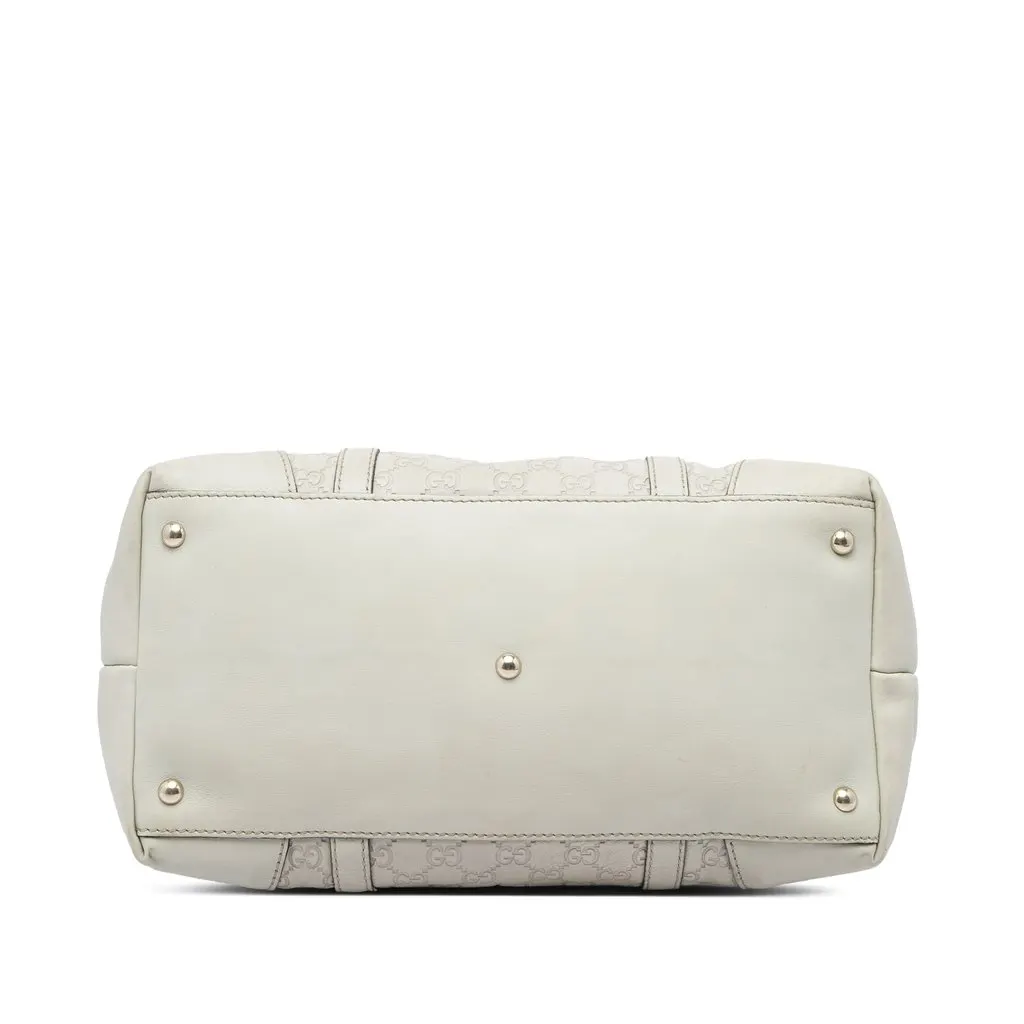 Gucci Guccissima Lovely Tote White Leather Good - Inside View