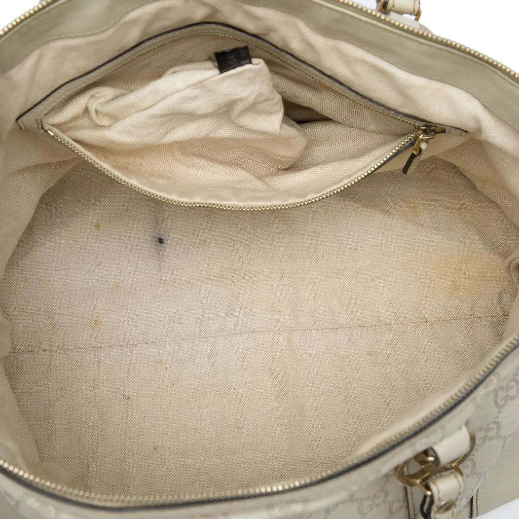 Gucci Guccissima Lovely Tote White Leather Good - Model View