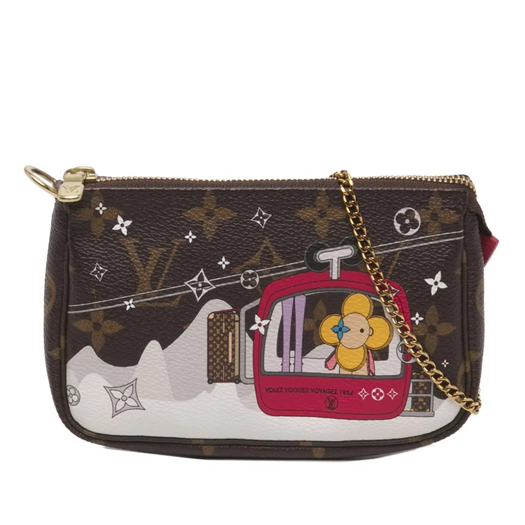 Louis Vuitton Monogram Christmas Animation Mini Courchevel Pochette Accessories