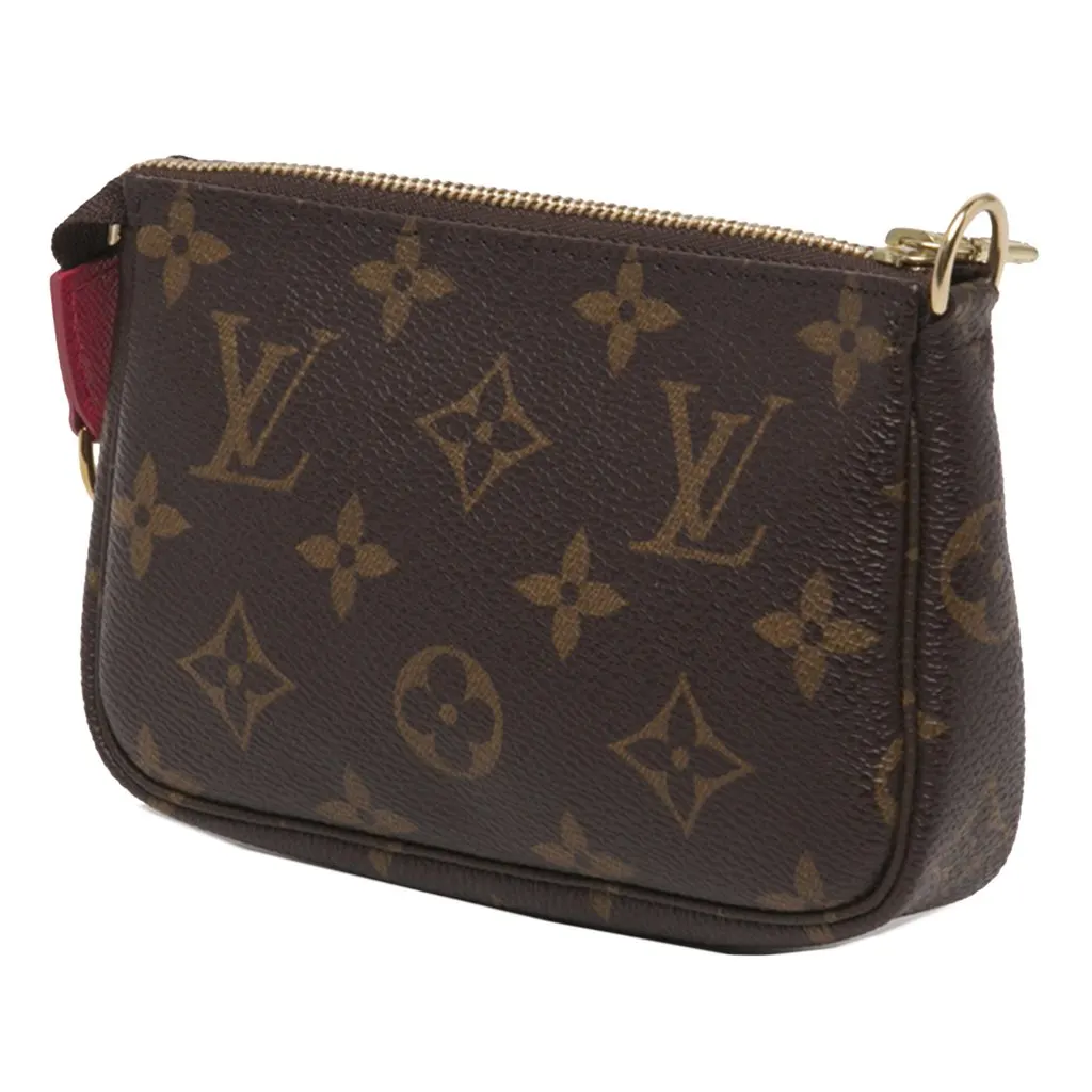 Louis Vuitton Monogram Christmas Animation Mini Courchevel Pochette Accessories Brown Canvas Very good - Back View