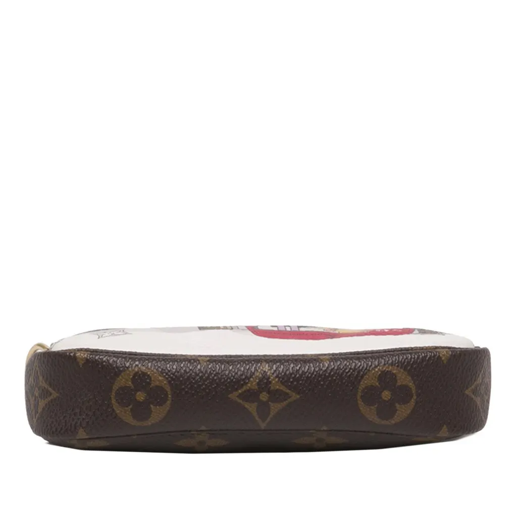 Louis Vuitton Monogram Christmas Animation Mini Courchevel Pochette Accessories Brown Canvas Very good - Inside View