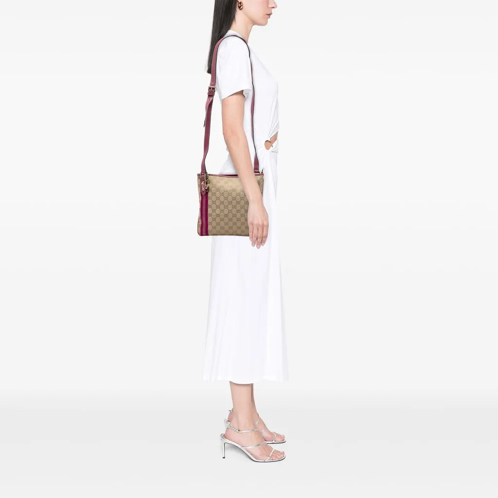 Gucci GG Canvas Jolicoeur Crossbody Beige Very good - Box View