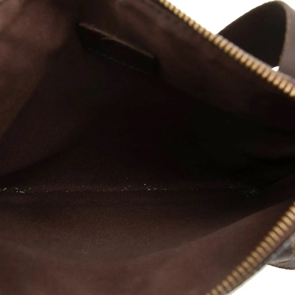 Louis Vuitton Damier Ebene Pochette Melville Brown Canvas Good - Model View