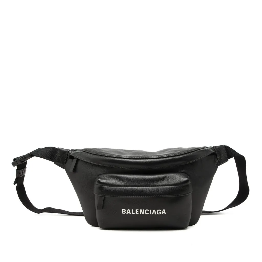 Balenciaga Leather Everyday Belt Bag XS Black Leather Very good - Front View