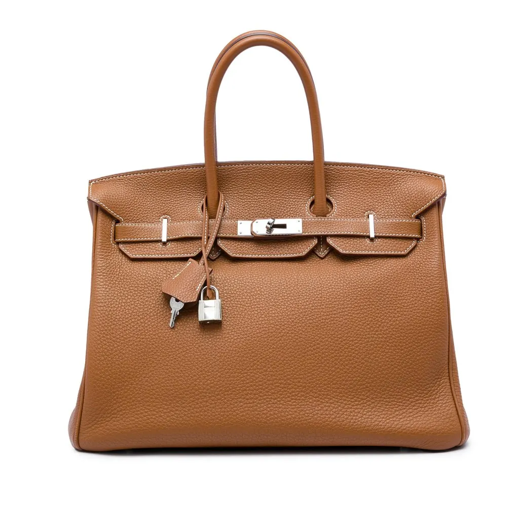 Hermès Togo Birkin Retourne 35 Brown Leather Very good - Front View