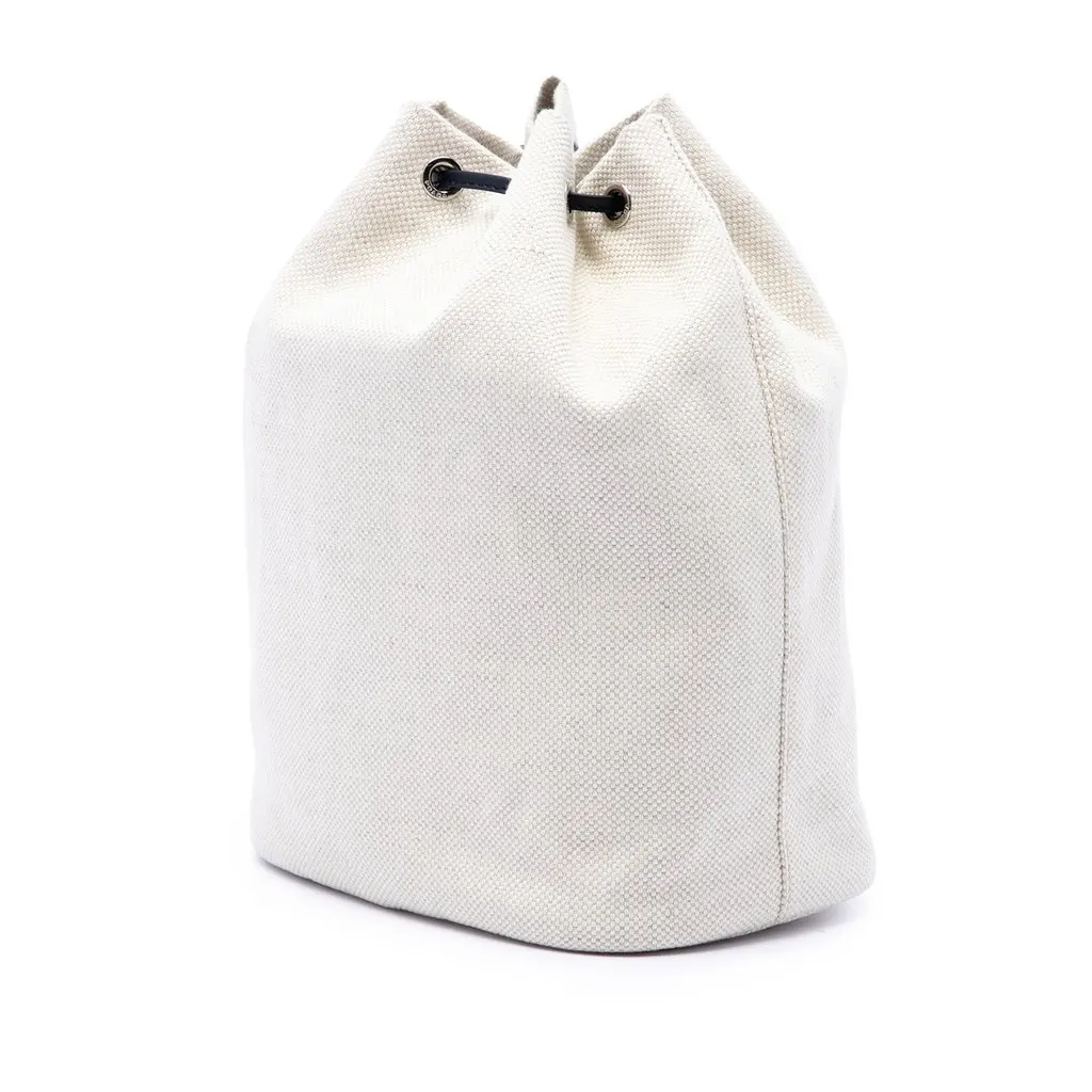 Prada Canvas Mistolino Drawstring Pouch Brown Canvas Very good - Back View
