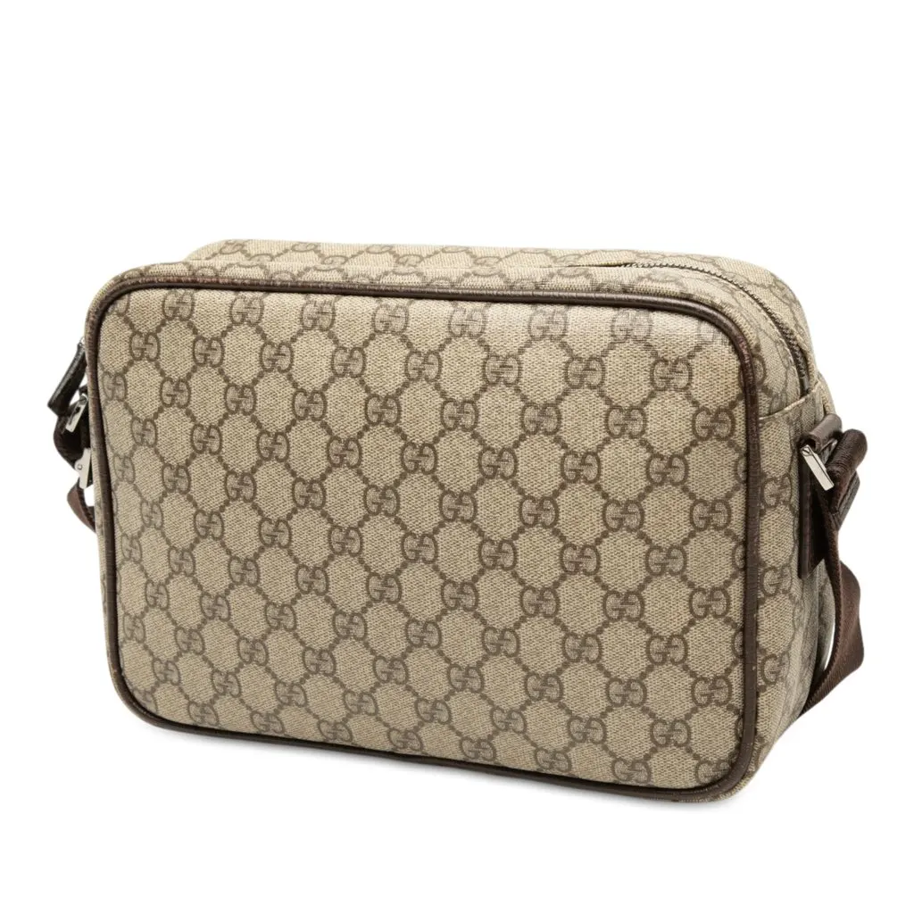 Gucci GG Supreme Crossbody Beige Canvas Very good - Back View