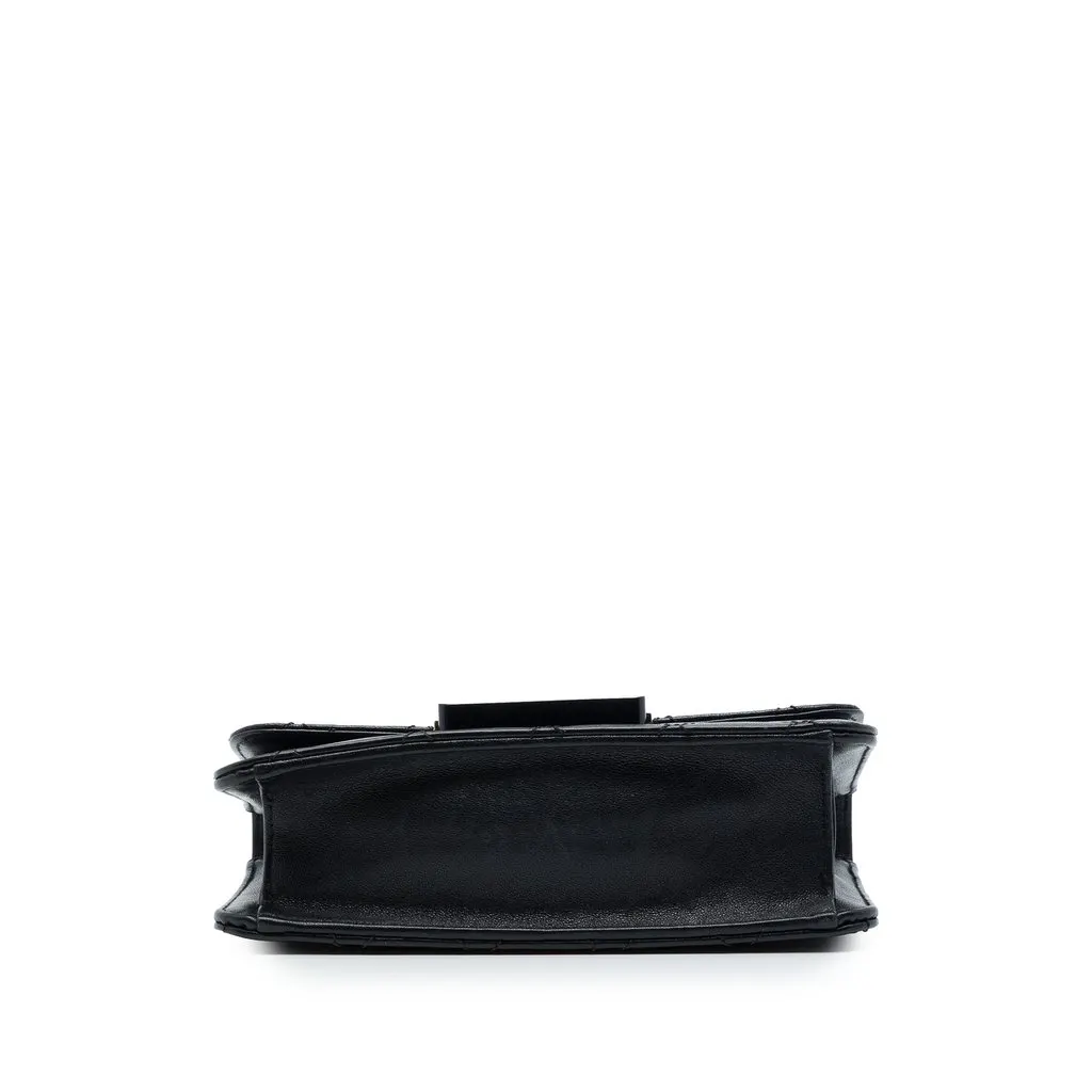 Chanel Mini Sheepskin Beauty Lock Flap Black Leather Very good - Inside View