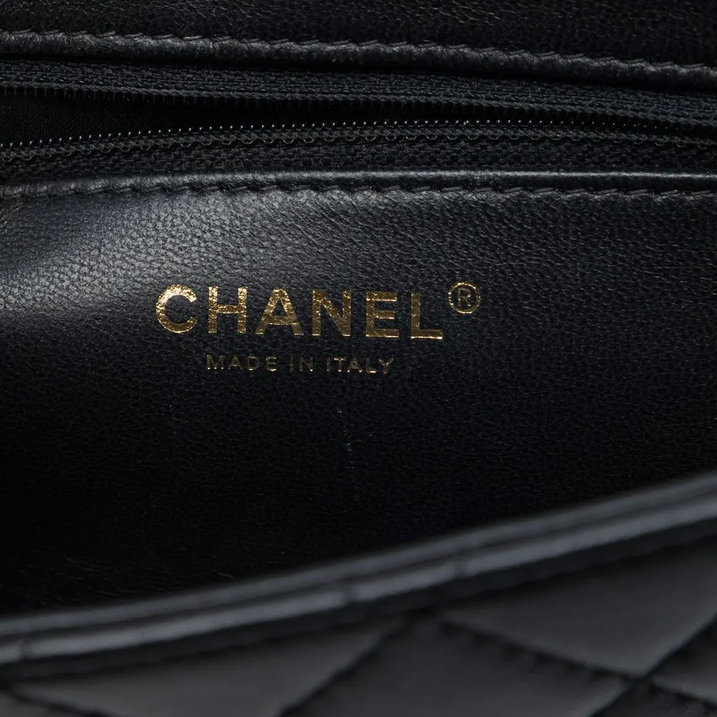 Chanel Mini Sheepskin Beauty Lock Flap Black Leather Very good - Box View