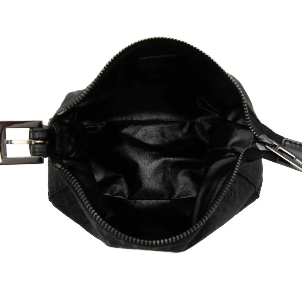 Fendi Zucchino Canvas Handbag Black Very good - Model View