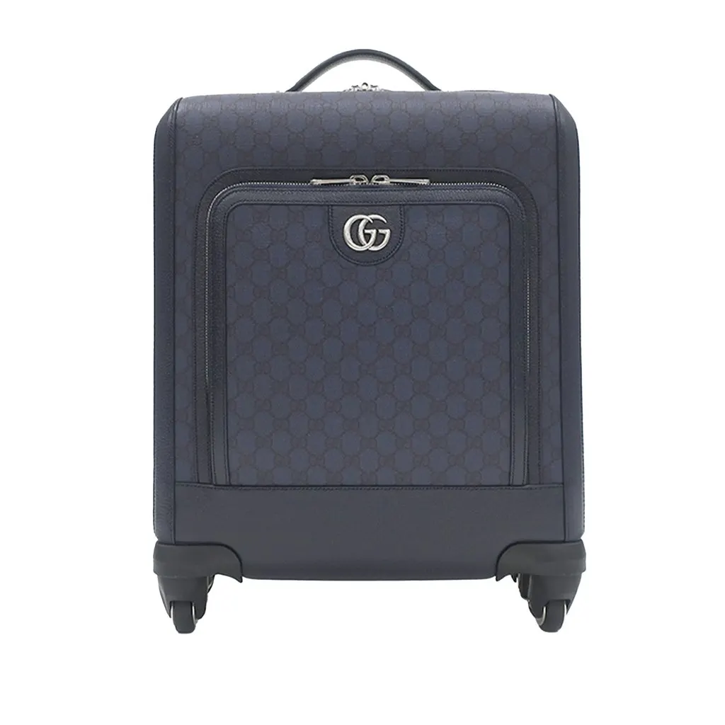 Gucci Small GG Supreme Ophidia Cabin Trolley Blue Canvas Very good - Front View