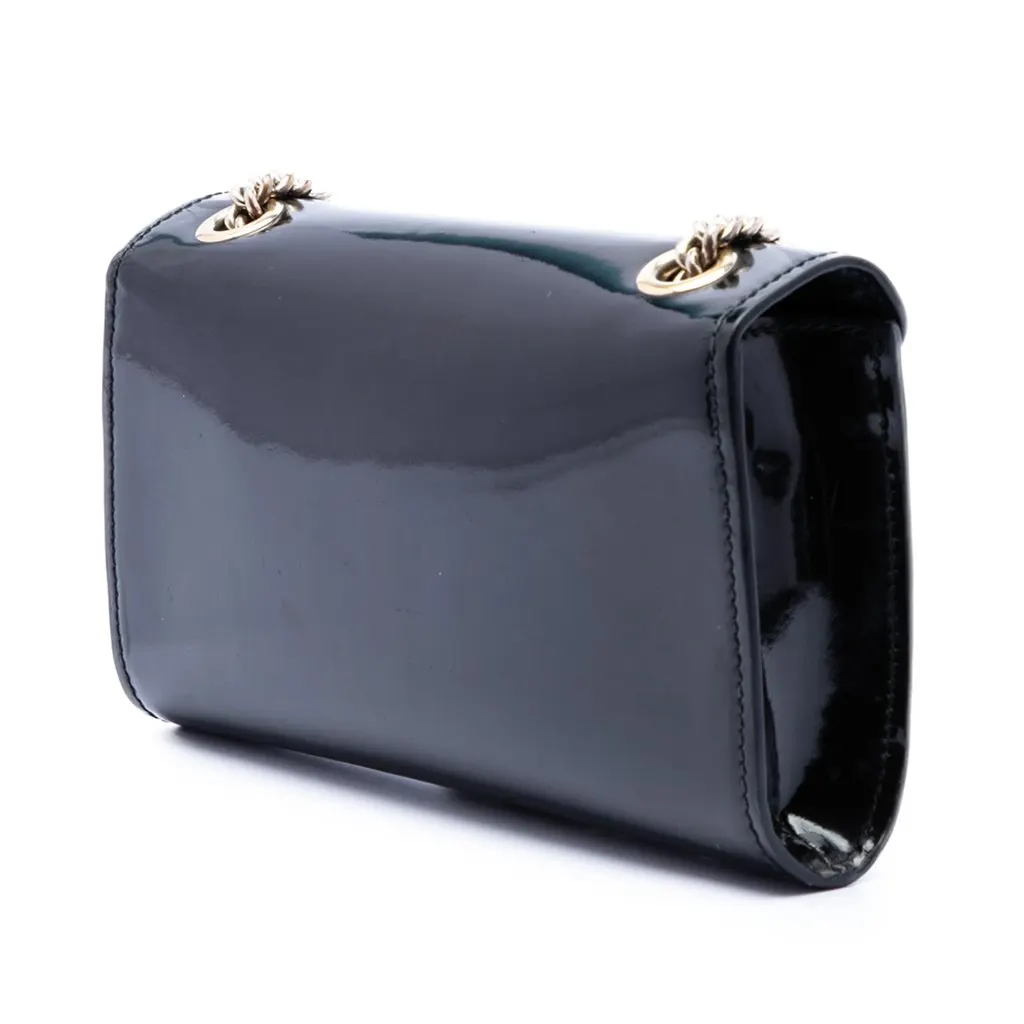 Gucci Mini Patent Emily Crossbody Black Leather Very good - Back View