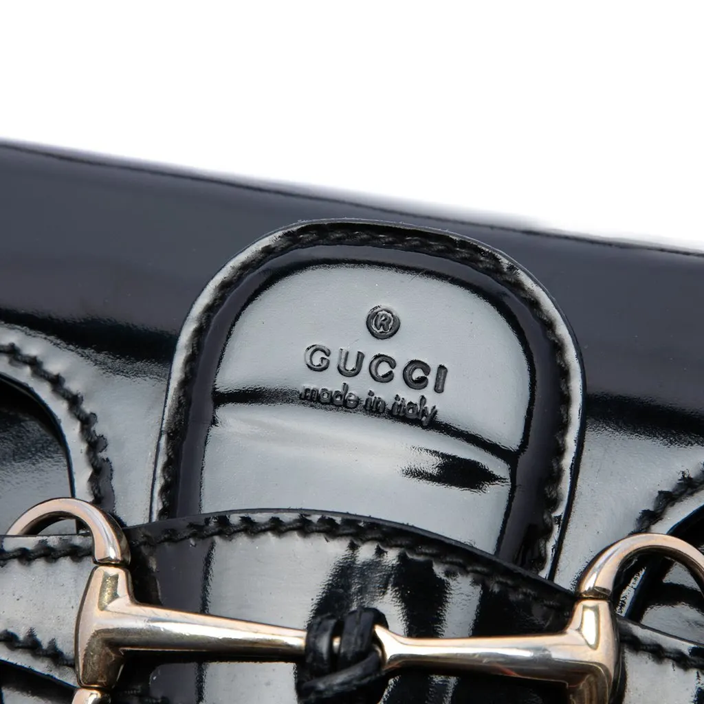 Gucci Mini Patent Emily Crossbody Black Leather Very good - Box View