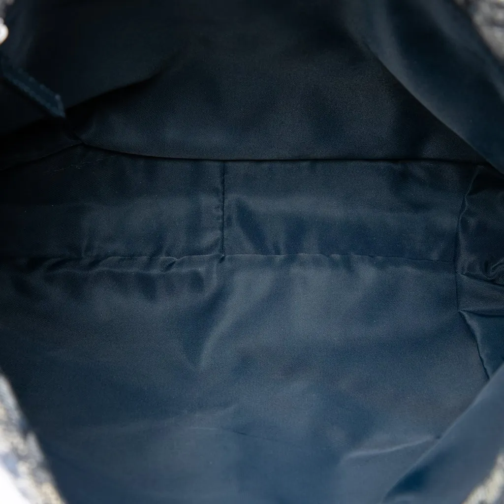 Dior Diorissimo Trotter Canvas Messenger Bag Blue Canvas Good - Model View
