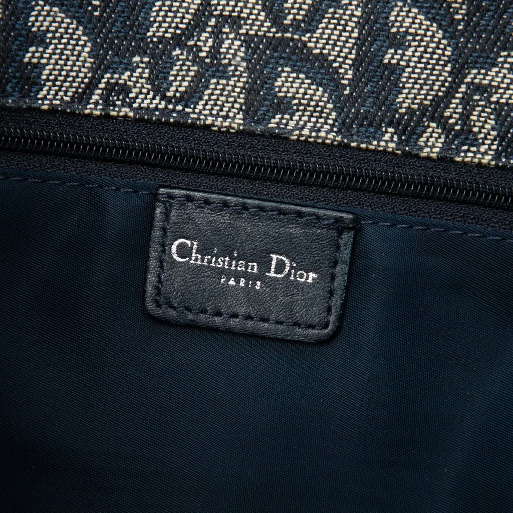 Dior Diorissimo Trotter Canvas Messenger Bag Blue Canvas Good - Box View