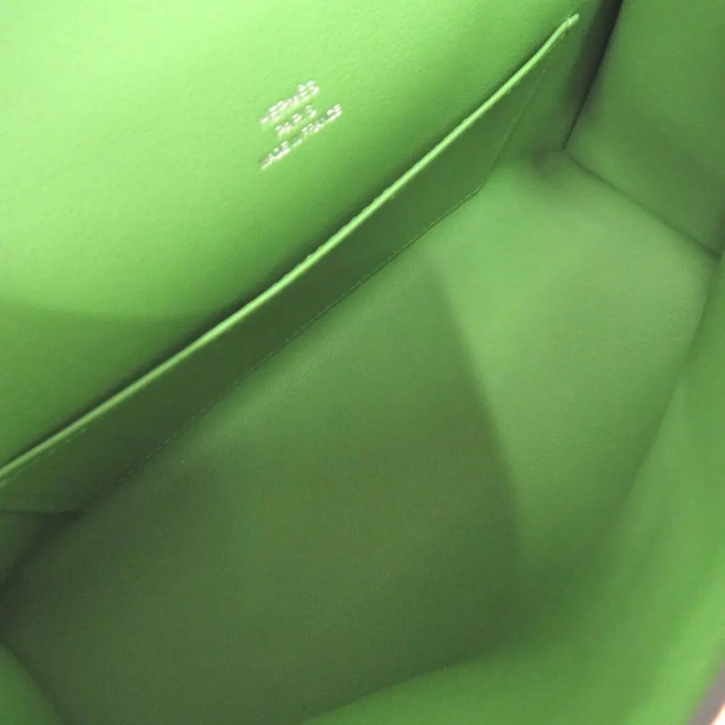 Hermès Swift Kelly Pochette 22 Green Leather Very good - Model View