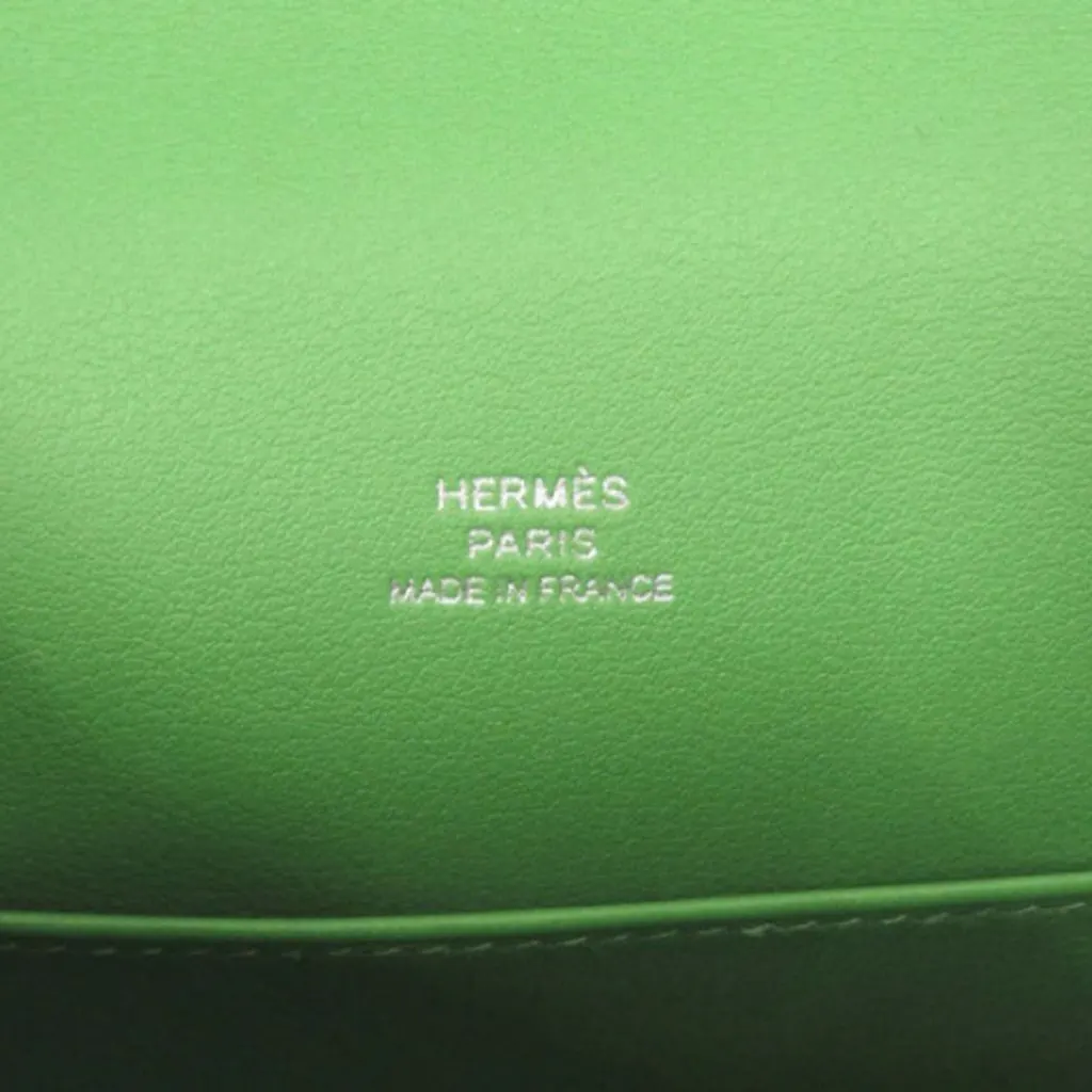Hermès Swift Kelly Pochette 22 Green Leather Very good - Box View