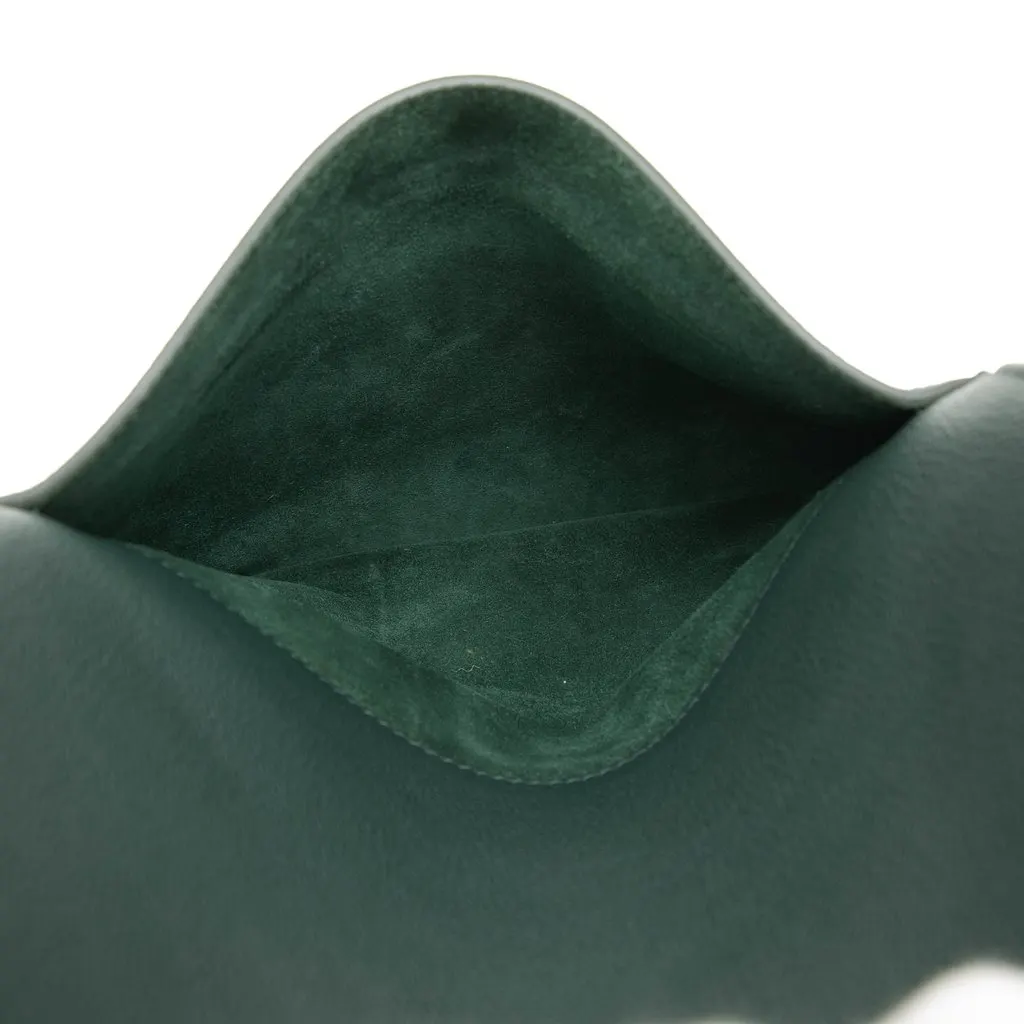 Celine Medium Soft Grained Calfskin Seau Sangle Bucket Bag Green Leather Good - Box View