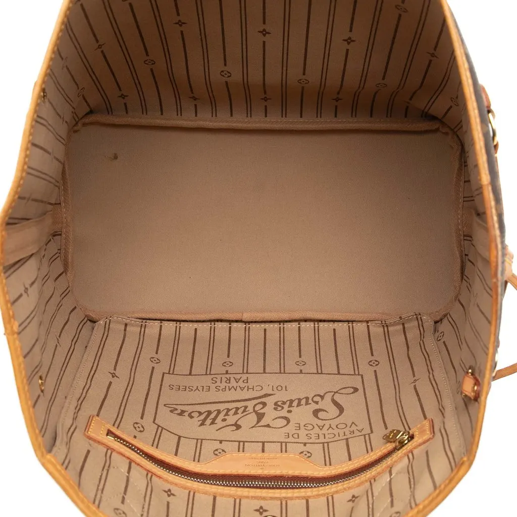 Louis Vuitton Monogram Neverfull MM Brown Very good - Model View