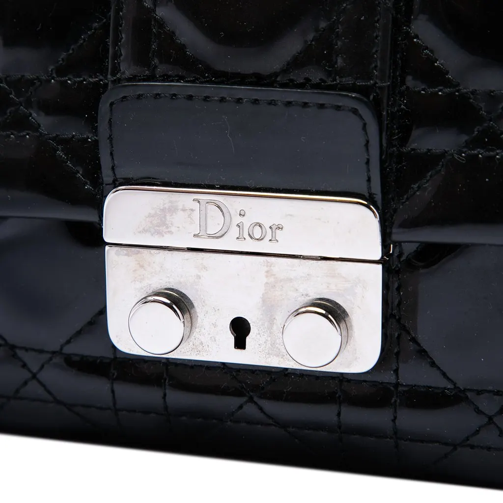 Dior Patent Cannage Miss Dior Promenade Crossbody Black Leather Very good - Box View