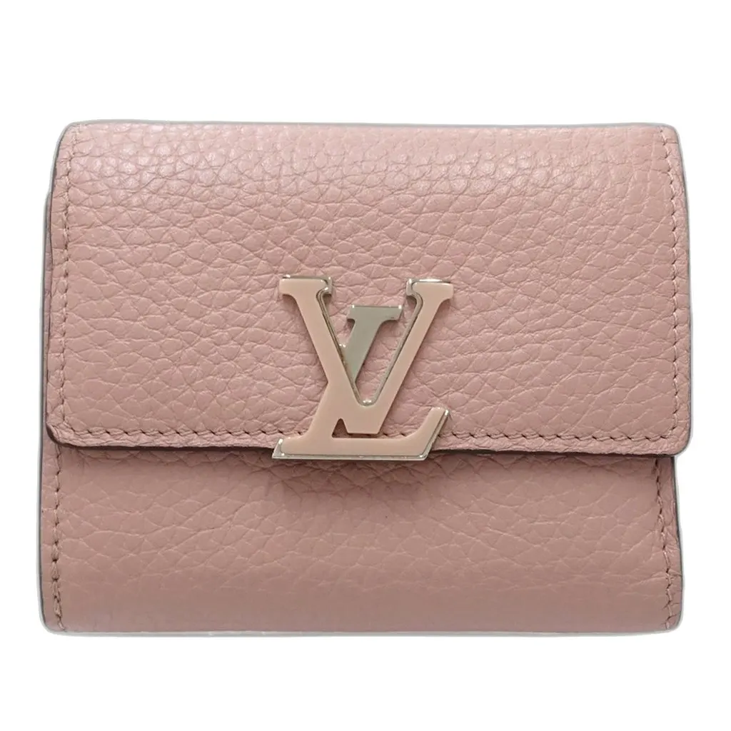 Louis Vuitton Taurillon Capucines Compact Wallet Pink Leather Very good - Back View