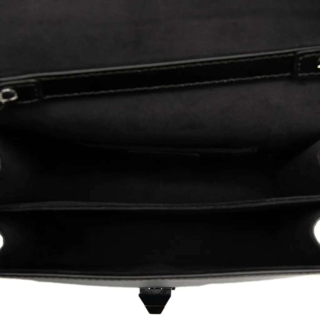 Fendi Small Leather Kan I Crossbody Black Leather Good - Model View