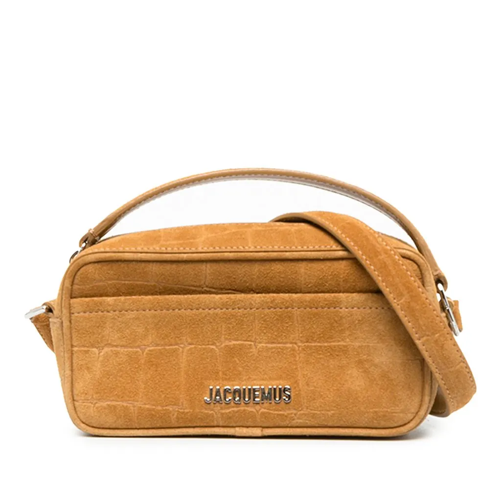 Jacquemus Croc Embossed Suede Le Baneto Brown Suede Very good - Front View