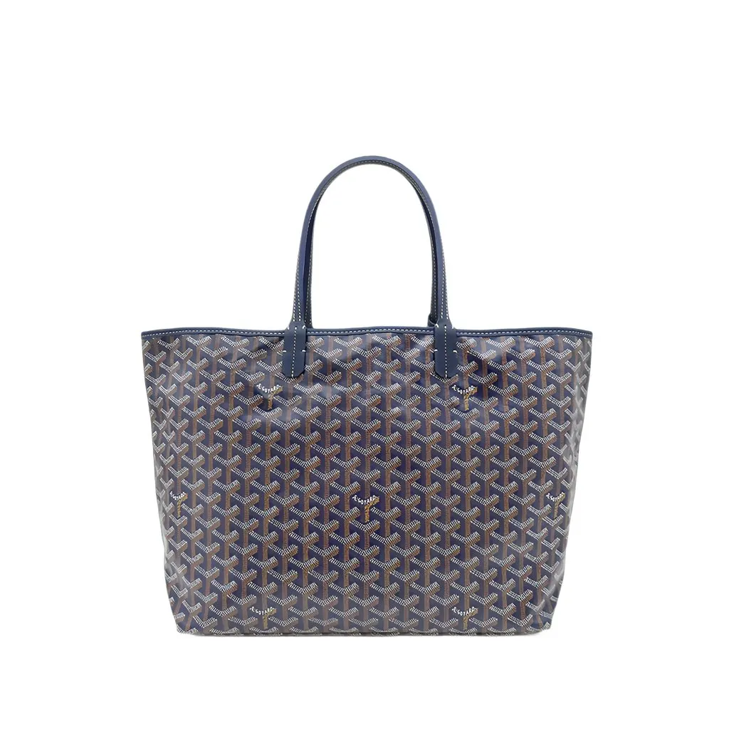Goyard Goyardine Saint Louis PM Blue Canvas Very good - Front View