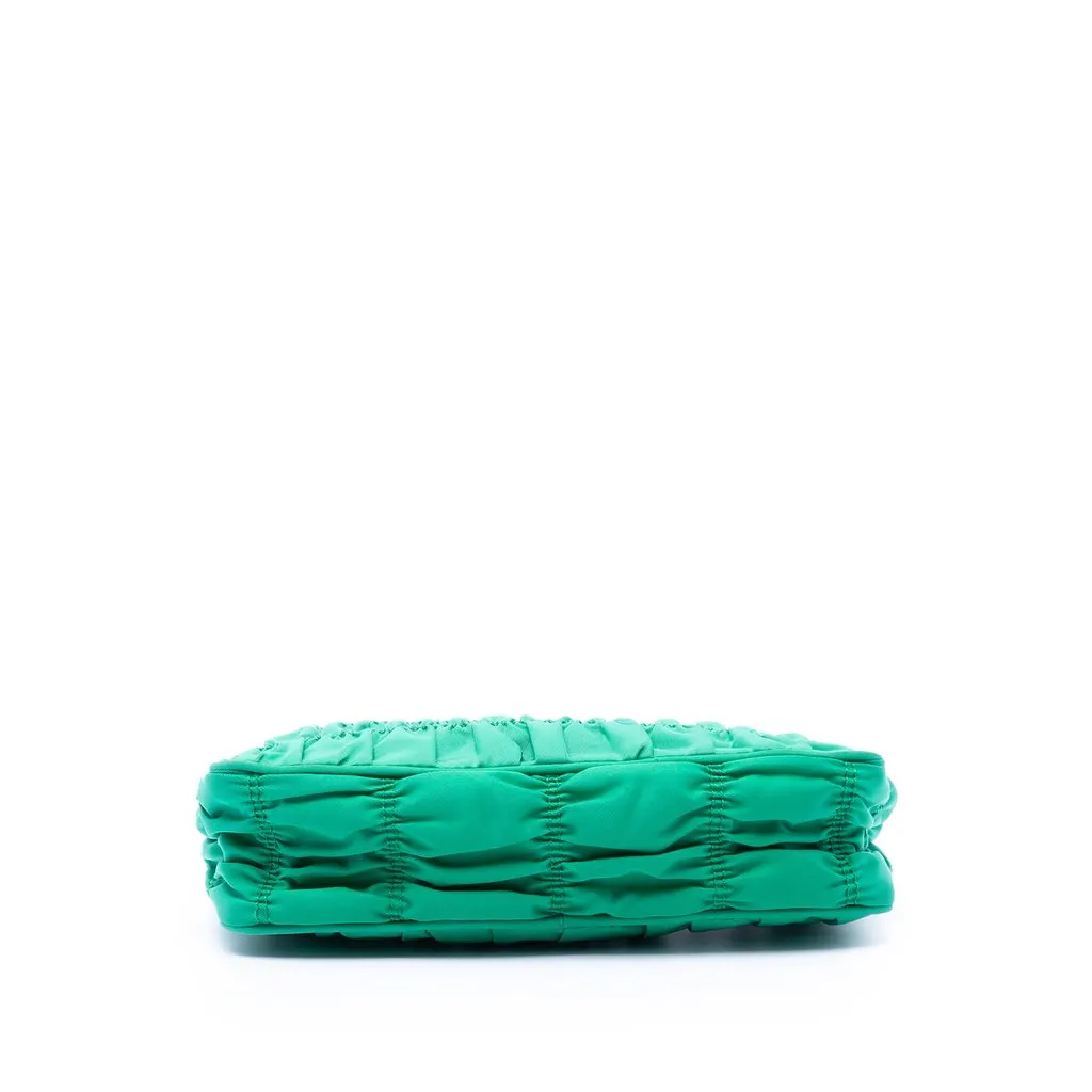 Prada Tessuto Gaufre Re Edition Shoulder Bag Green Very good - Inside View
