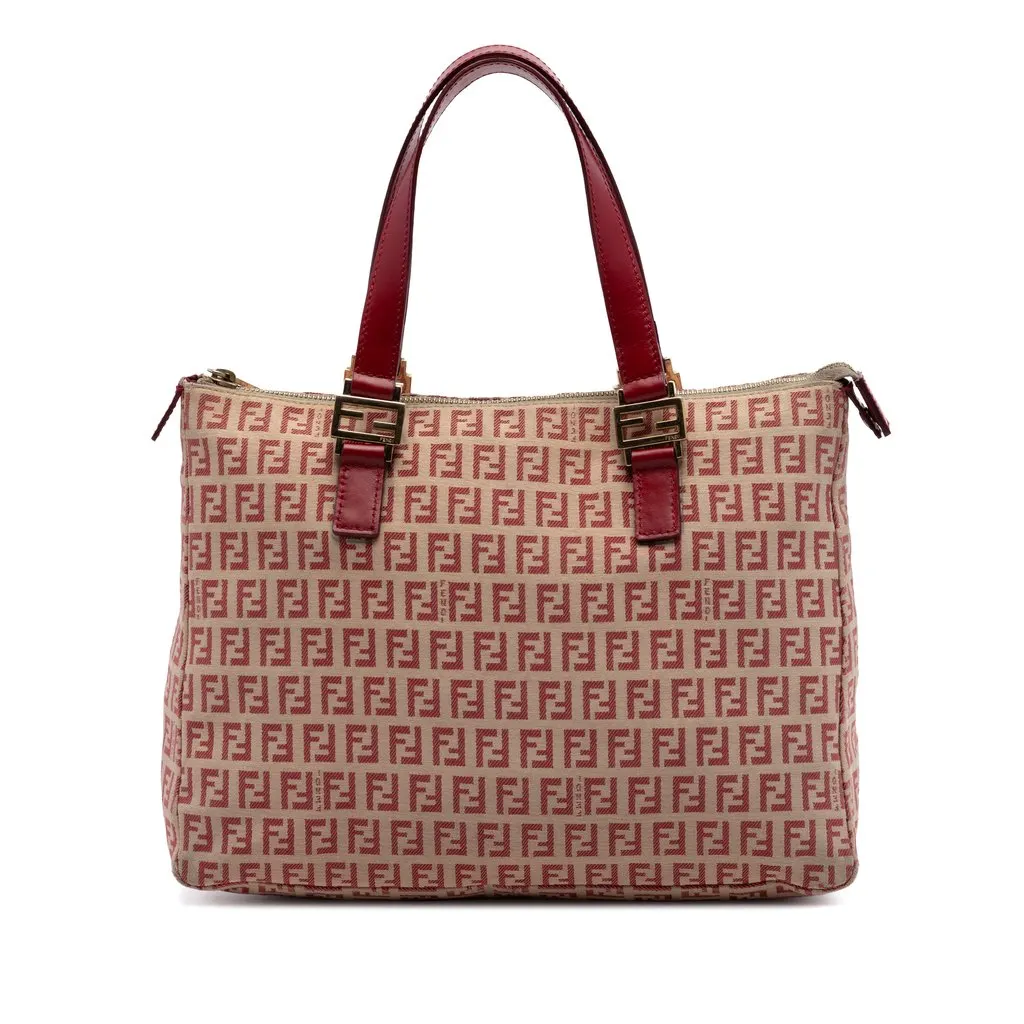 Fendi Zucchino Canvas Tote Beige Very good - Front View