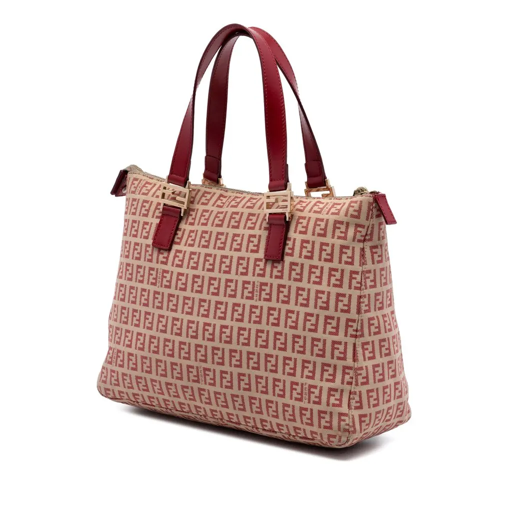 Fendi Zucchino Canvas Tote Beige Very good - Back View