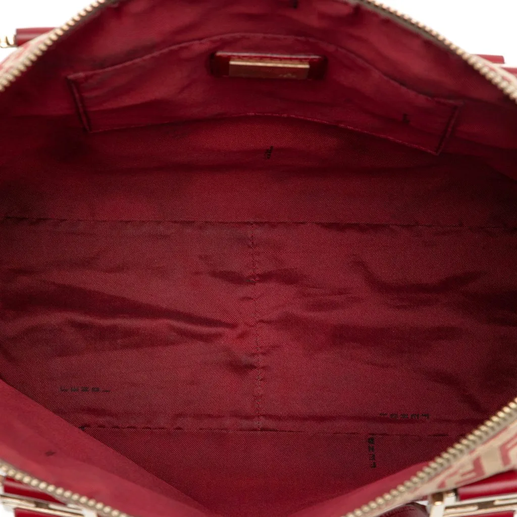 Fendi Zucchino Canvas Tote Beige Very good - Model View