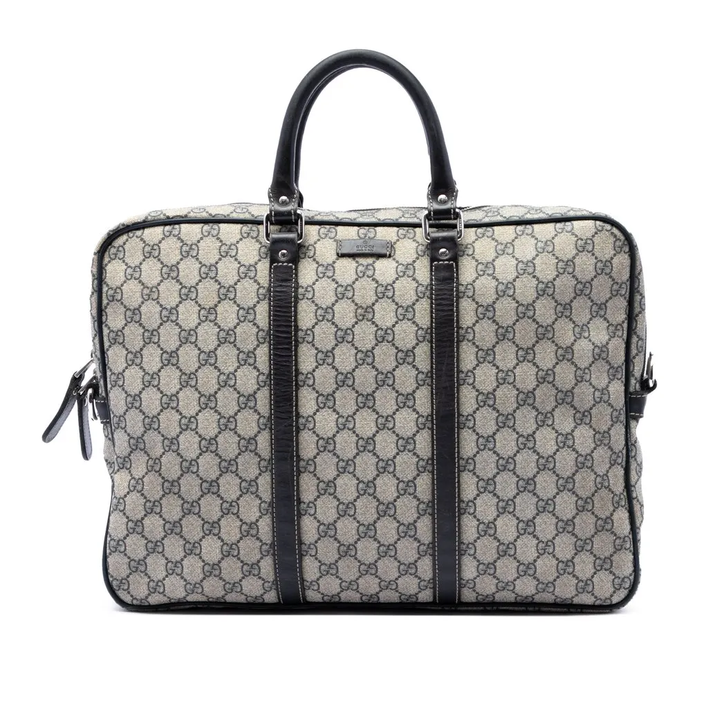 Gucci GG Supreme Business Bag Beige Canvas Very good - Front View