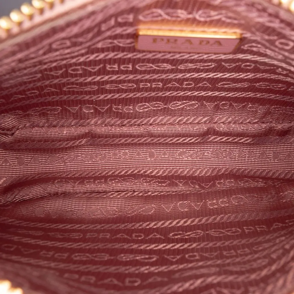 Prada Saffiano Lux Re Edition 2005 Satchel Pink Leather Good - Model View