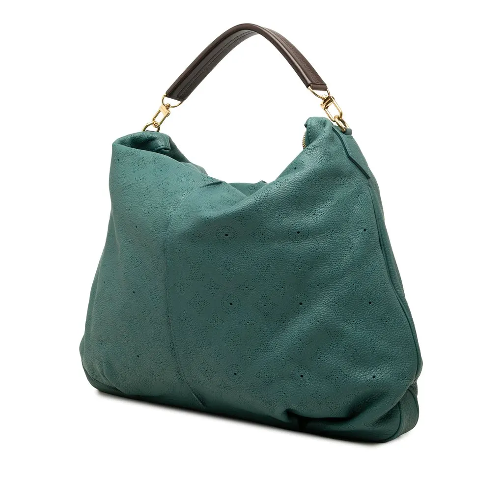 Louis Vuitton Monogram Mahina Selene MM Blue Leather Very good - Back View