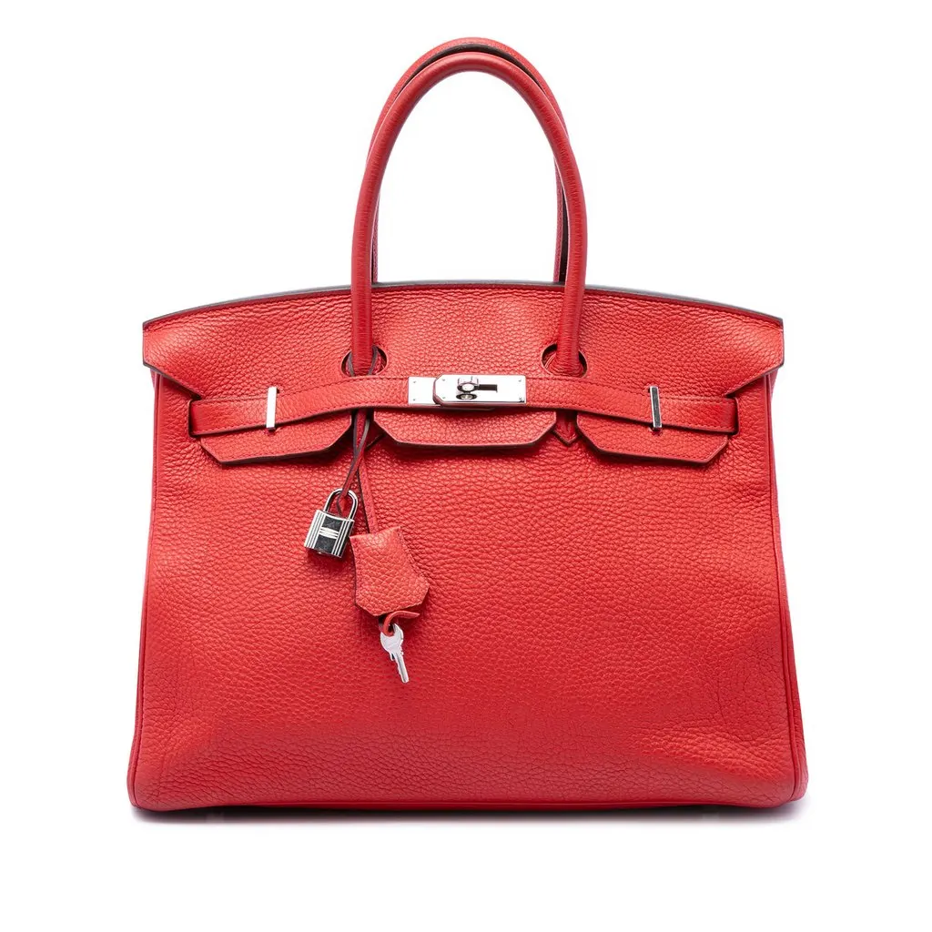 Hermès Togo Birkin Retourne 35 Red Leather Very good - Front View