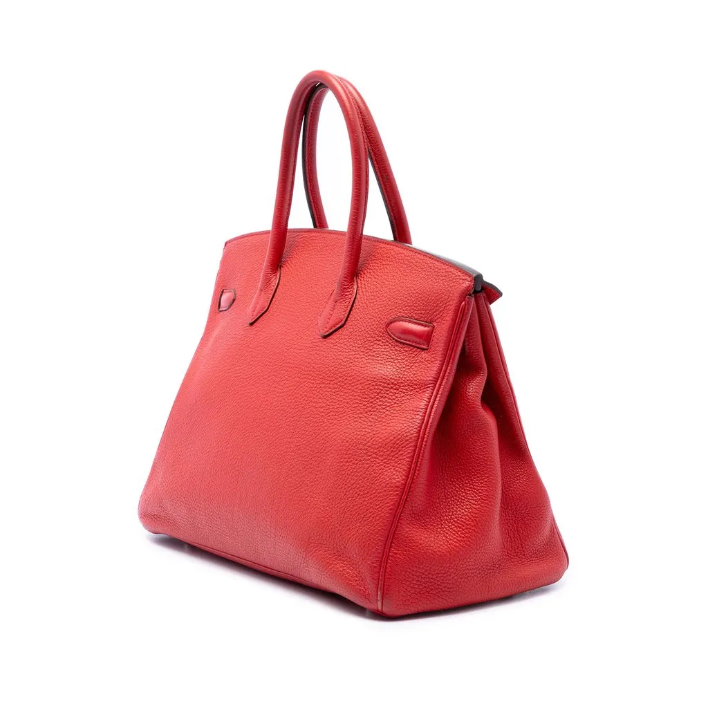 Hermès Togo Birkin Retourne 35 Red Leather Very good - Back View