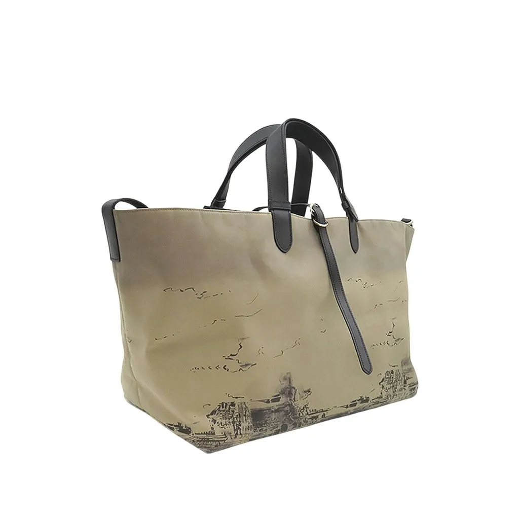 Dior Large Canvas Eiffel Tower Toujours Tote Beige Very good - Back View
