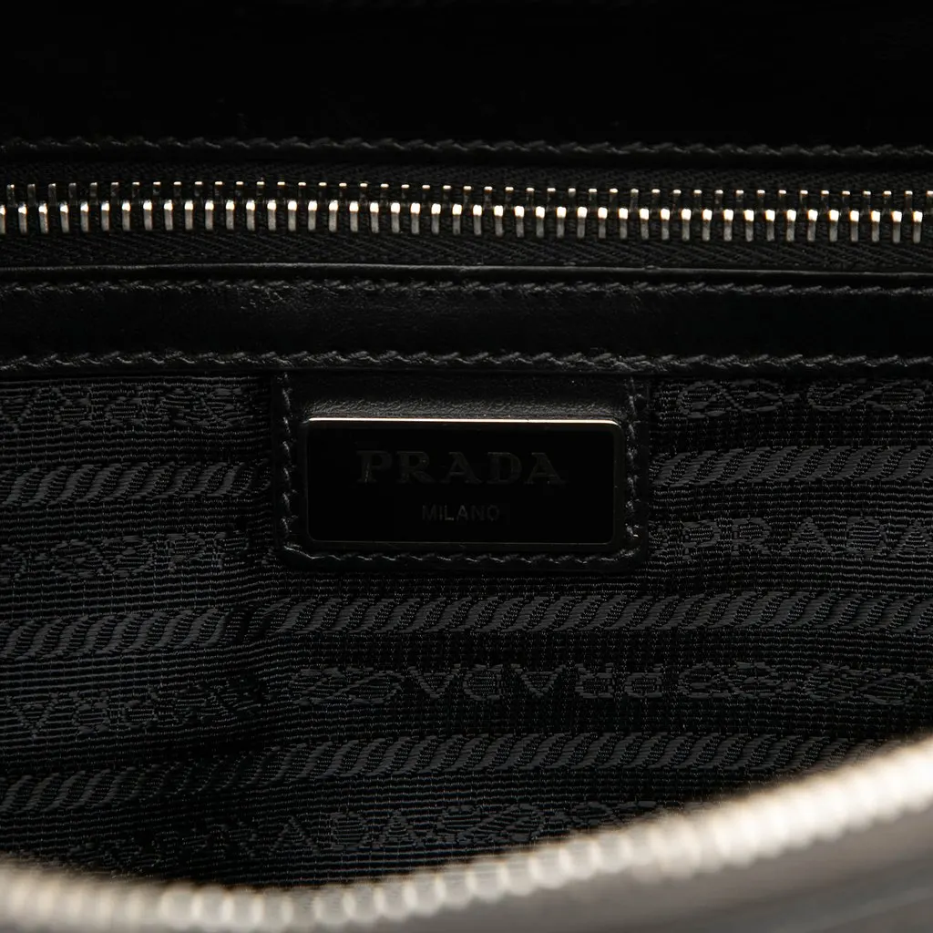 Prada Medium Saffiano Brique Bag Grey Leather Very good - Box View