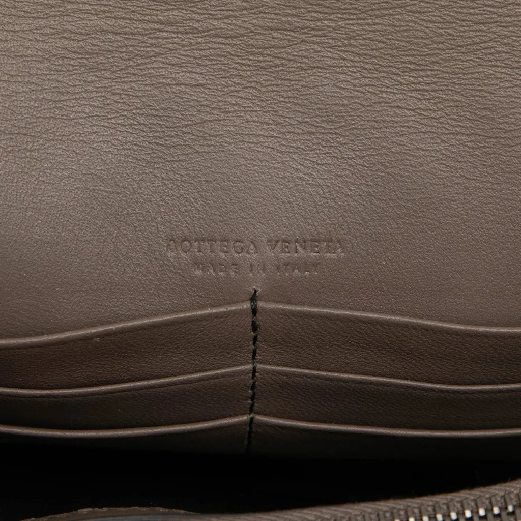 Bottega Veneta Studded Nappa Catena Wallet On Chain Brown Leather Very good - Box View