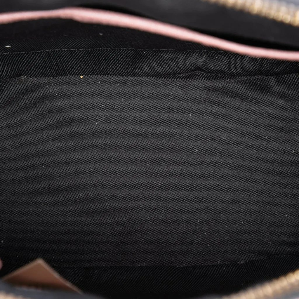 Burberry Small Haymarket Check Nylon Orchard Bowling Bag Beige Very good - Model View