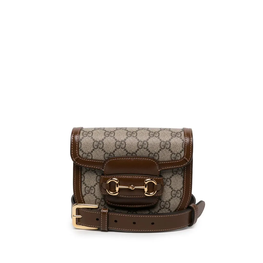 Gucci GG Supreme Horsebit 1955 Rounded Belt Bag