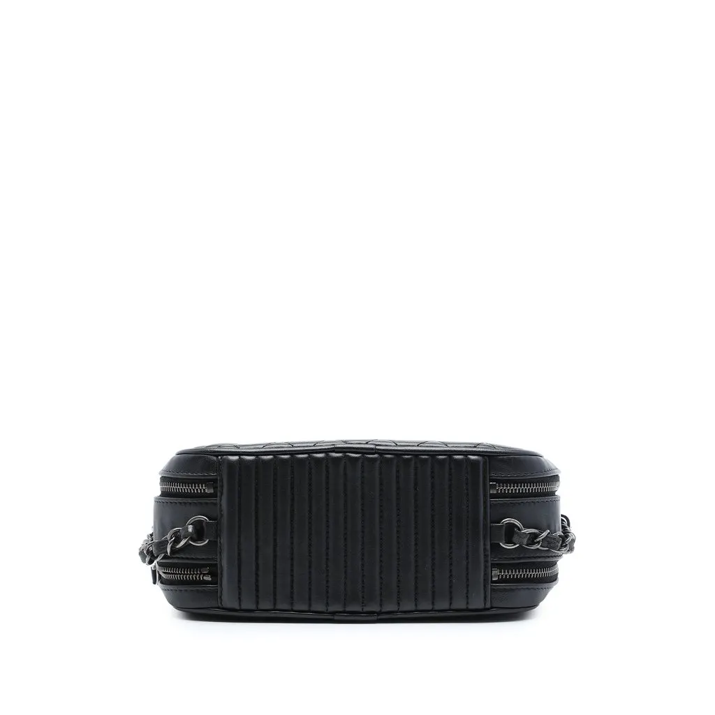 Chanel Small Quilted Lambskin Coco Boy Camera Bag Black Leather Very good - Inside View