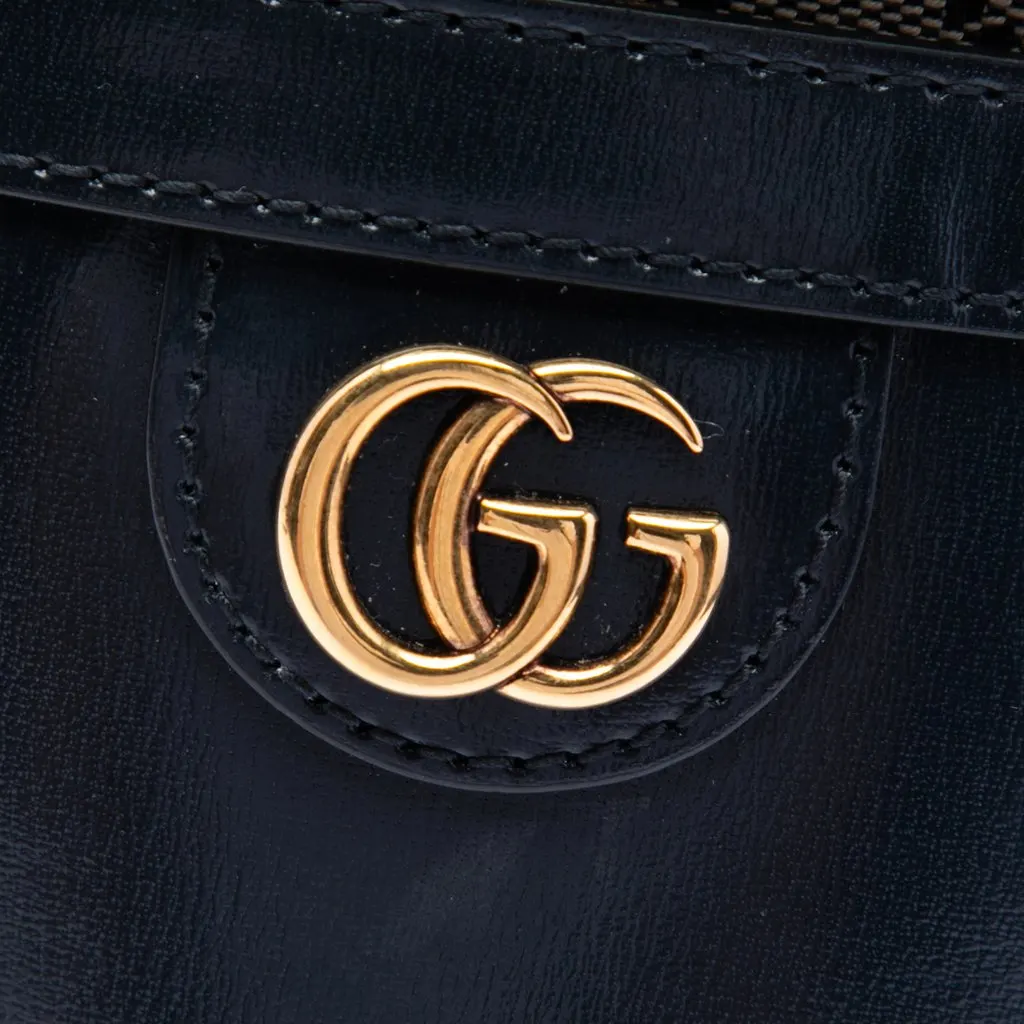 Gucci Mini Calfskin Ophidia Bucket Bag Black Leather Very good - Box View