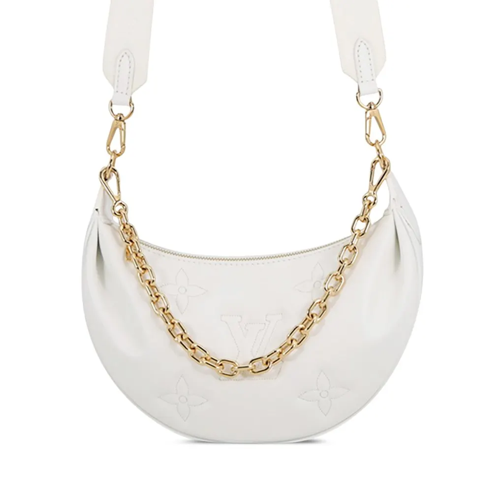Louis Vuitton Calfskin Bubblegram Over The Moon Satchel White Leather Good - Front View