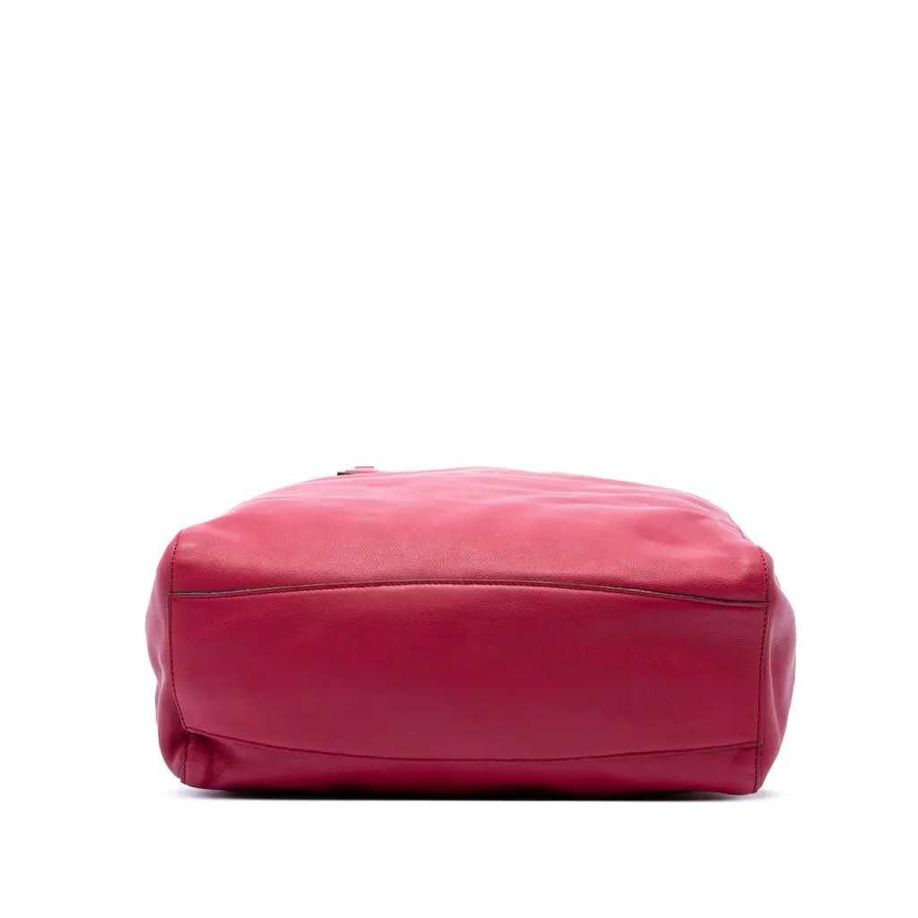 LOEWE Leather Anagram Shopper Tote Pink Leather Very good - Inside View
