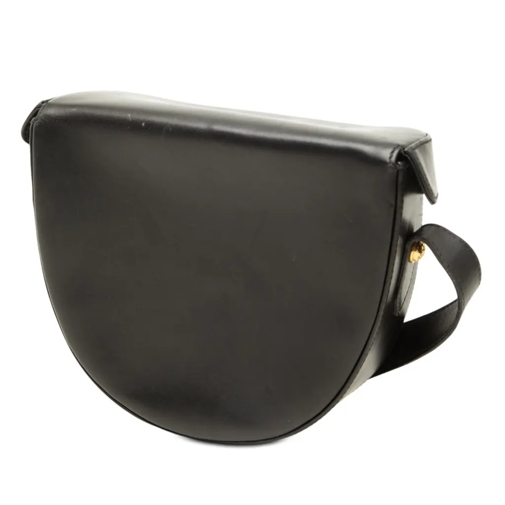 Salvatore Ferragamo Leather Half Moon Crossbody Black Leather Very good - Back View