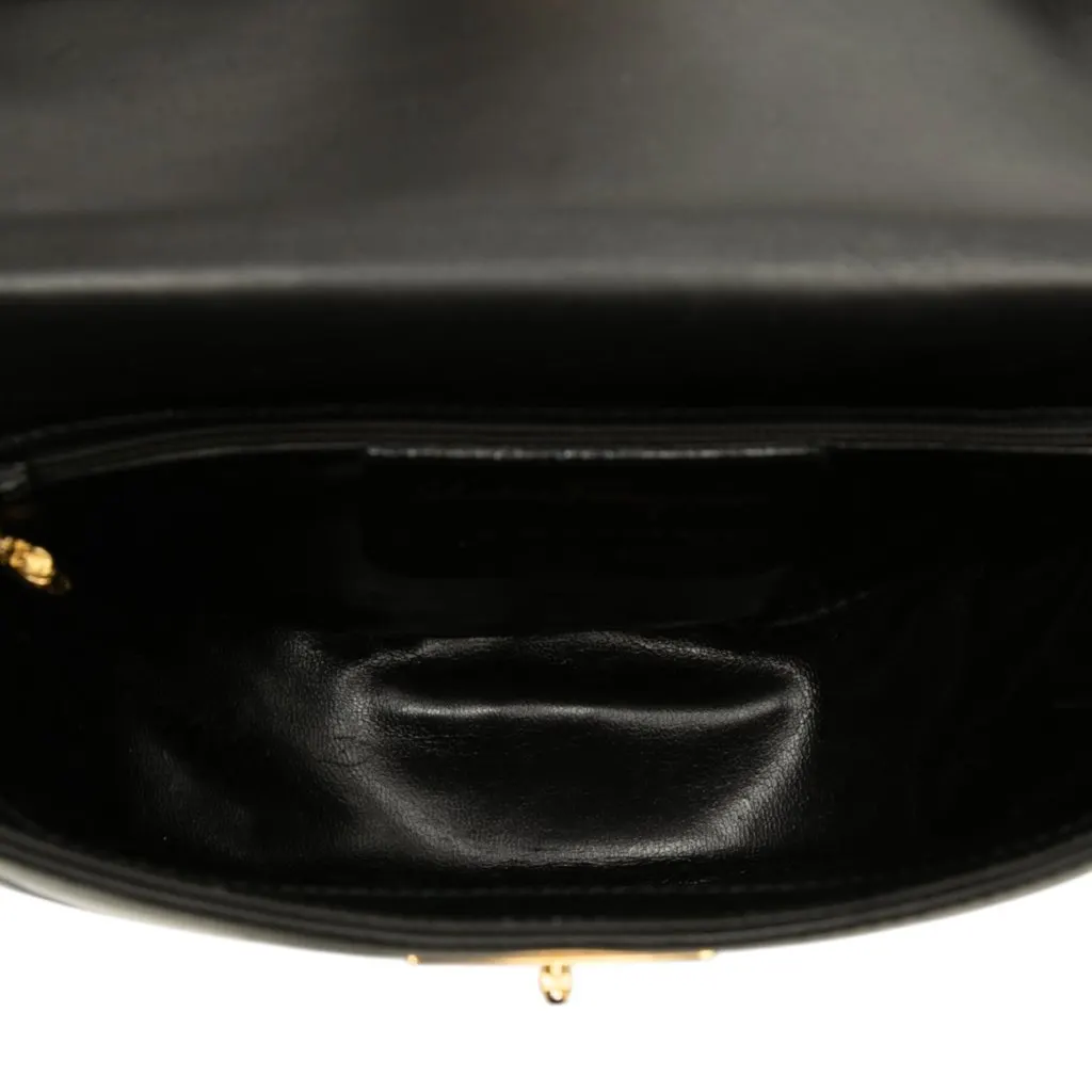 Salvatore Ferragamo Leather Half Moon Crossbody Black Leather Very good - Model View