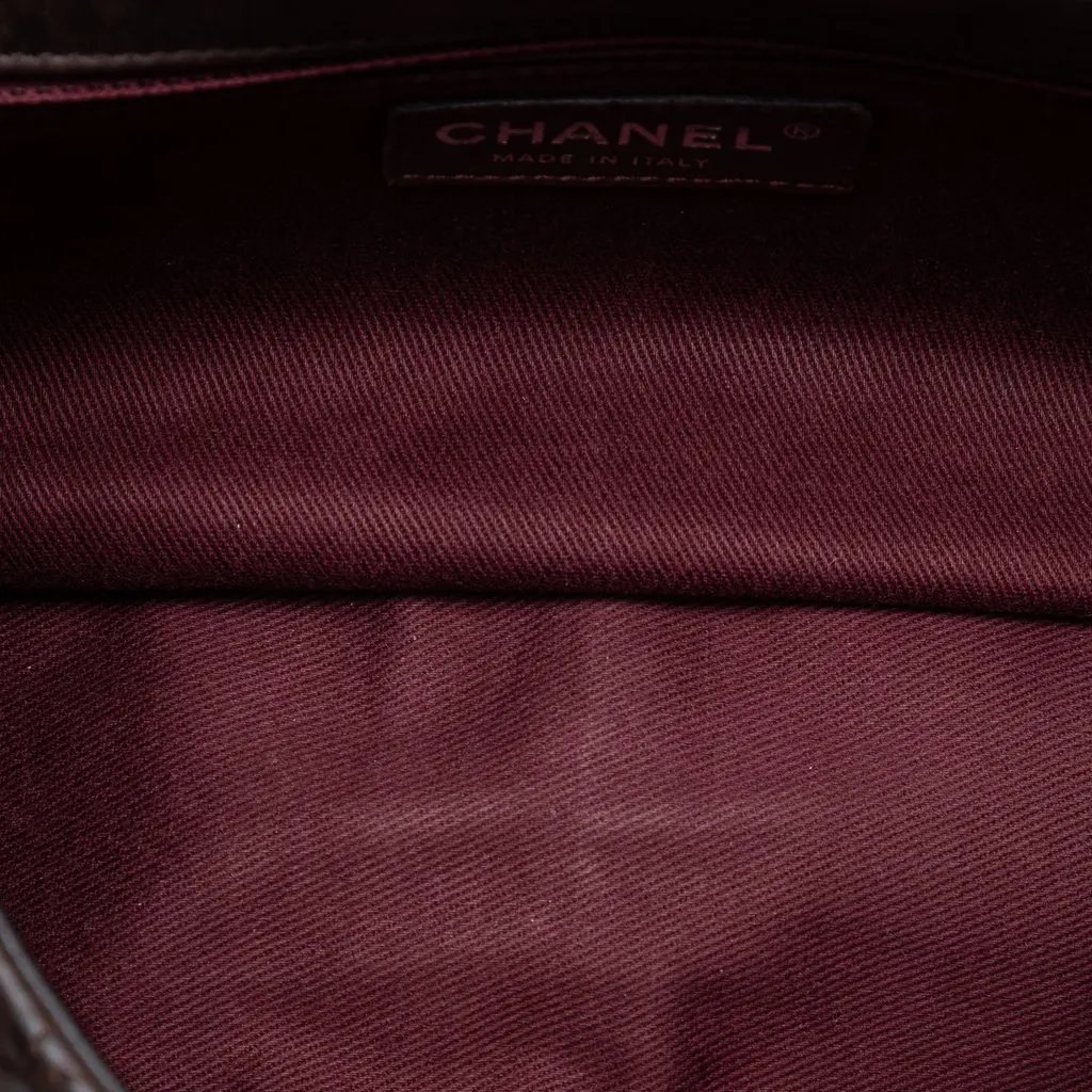 Chanel Medium Iridescent Calfskin In the Mix Flap Brown Leather Very good - Model View